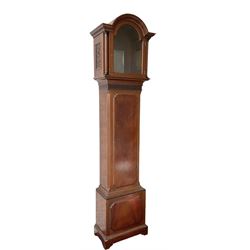 Empty 20th century Mahogany Longcase - designed in an 18th century London style, with a break-arch hood and 12