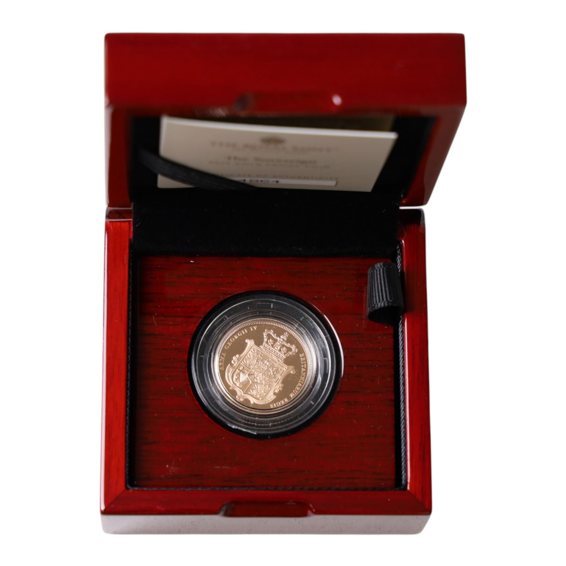King Charles III 2025 'Shield' rose gold proof full sovereign coin, cased and boxed with certificate