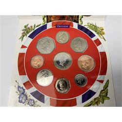 Twelve The Royal Mint United Kingdom brilliant uncirculated coin collections, dated three 1994, three 1996, three 1997 and three 1998, all in card folders