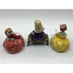 Ten Royal Doulton figures, to include Picnic HN2308, Home Again HN2167, Affection HN2236, Valerie HN2107 etc, all with printed mark beneath, some with original boxes  