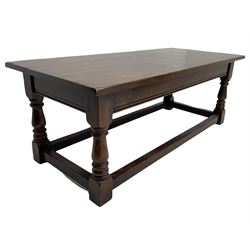 Rectangular oak coffee table
