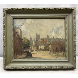 William Roger Benner (British 1884-1964): 'Pennyfoot Street' Nottingham, oil on panel signed, titled verso 27cm x 34cm 