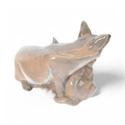 Five Royal Copenhagen figures, including Mare and Foal no.698, Goat and Kid no. 4744, Fox and Cubs no.1788