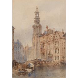 Paul Marny (French/British 1829-1914): 'In Amsterdam', watercolour signed, titled beneath ...