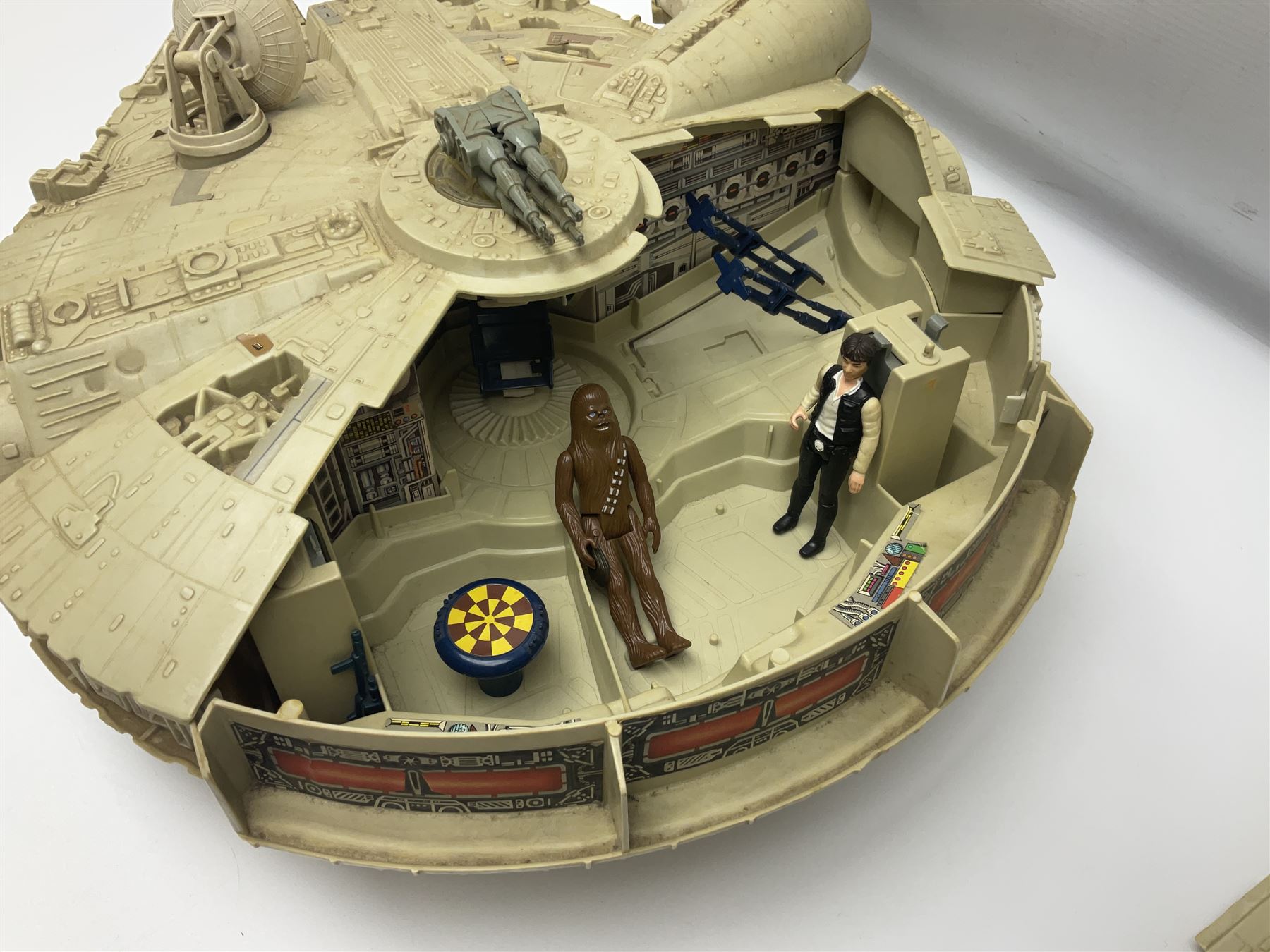 Star Wars - two unboxed vintage Star Wars vehicles comprising Millenium Falcon with 3 3/4