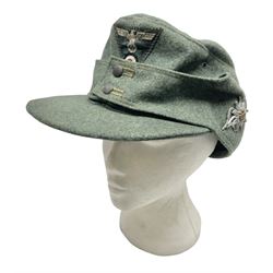 WW2 German Army M43 field cap with trian