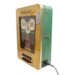 1960's Rotamint Luxus wall mounted arcade game, H71cm x  W51cm x D18cm