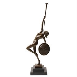 After Pierre Le Faguays (French 1892-1962): 'Jericho' Female Nude, bronze bearing signatur...