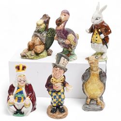 Nine Beswick Alice in Wonderland, including Alice, Queen of Hearts, King of Hearts, Gryphon, Dodo, Mock Turtle etc  