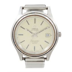 Omega  Seamaster Cosmic 2000 automatic wristwatch, silvered dial with baton hour markers a...
