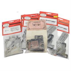 Twenty Parkside Dundas 00 gauge unbuilt model railway wagon kits, mostly LNER bogie bolster wagons and LNER horse boxes, all carded, together with a small collection of decals