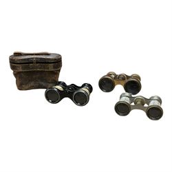 Three pairs of opera glasses, etc 