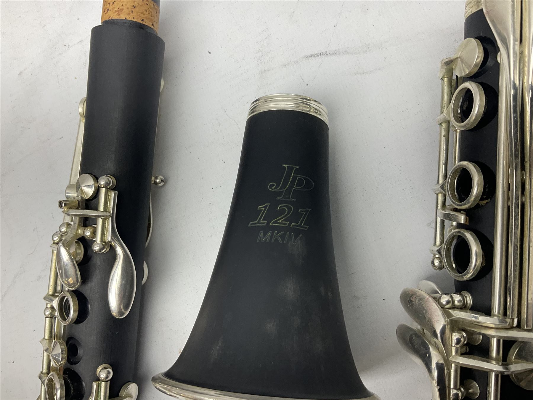 John Packer JP121 Mk.IV five-piece clarinet, serial no.12109992; in original case; and B & H 78 four-piece clarinet, serial no.1107309; cased (2)