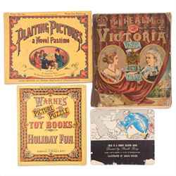 Collection of late 19th century/early 20th century picture books, titles including The Night Before Christmas, A Picture Book From Grimm, The Realm of Victoria, Candlelight Tales, Warne's Picture Puzzle Toy Books Holiday Fun, The Little Princes, Russia Korea Japan, The Sleeping Beauty, The Babes in the Wood, etc