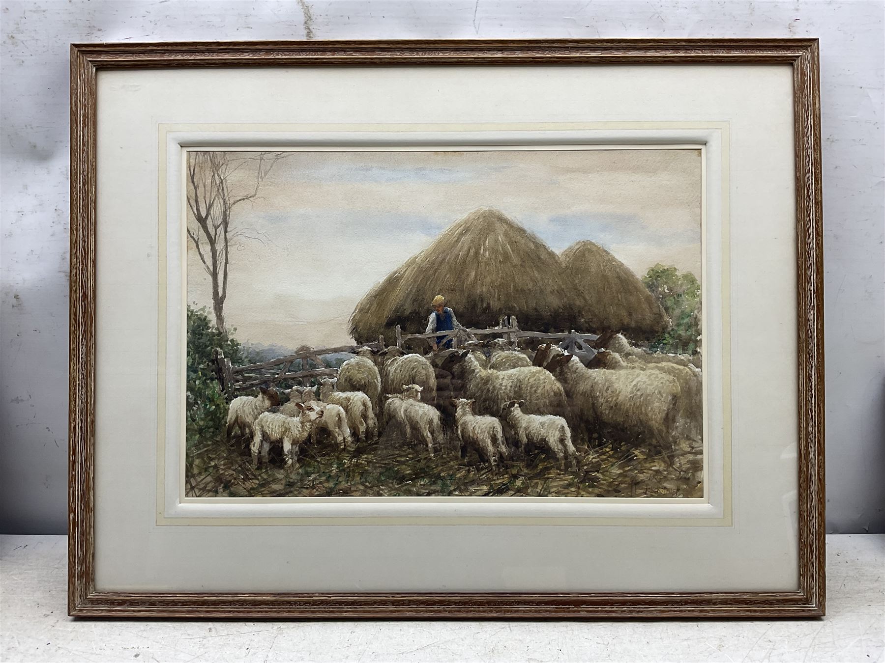 John Robert Keitley Duff (British 1862-1923): 'Letting them Out', watercolour signed, titled on label verso, 35cm x 52cm