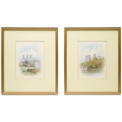 George Fall (British 1848-1925): York Minster and Durham Cathedral, pair of watercolours signed, in matching frames 21cm x 15.5cm (2)