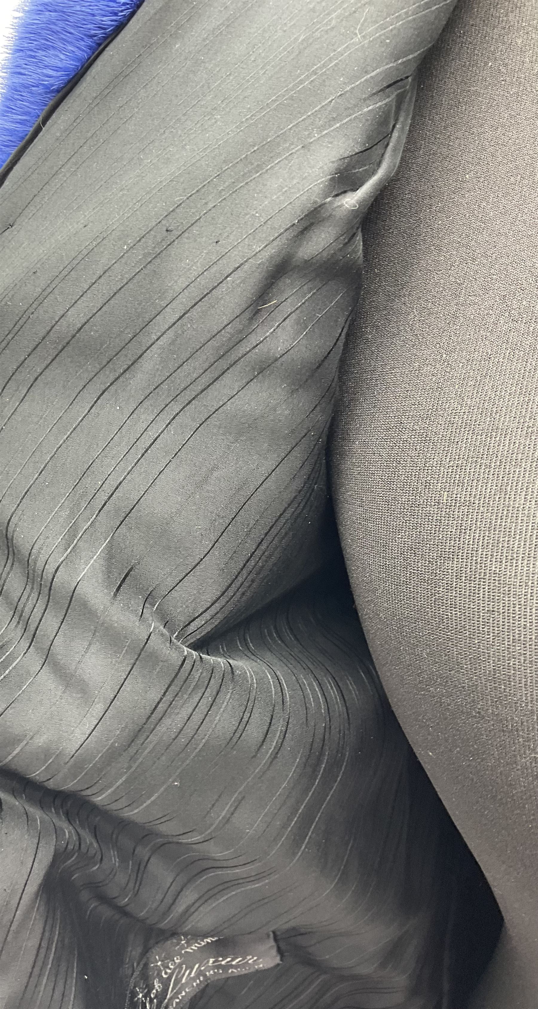 Modern cut lightweight skins lavender blue mink jacket, approx size 10 to 14, with elasticated cuffs, stand up small collar, black satin style lining, zip fastener, perfect condition as new, top class mink.
