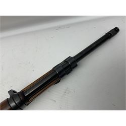 FIREARMS CERTIFICATE REQUIRED - BLANK FIRING Mauser 792 by 57 Mod.98 bolt action rifle marked BYF 41, re-proofed for .308 Winchester blank firing, with 61cm (24