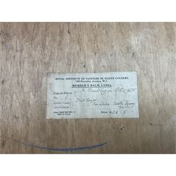 Fred Taylor (British 1875-1963): 'A Building in Bruges', gouache signed, titled on exhibition label verso 62cm x 44cm 
Provenance: exh. Royal Institute of Painters in Water Colours, label verso