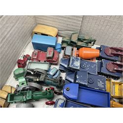 Lesney - quantity of unboxed and playworn die-cast models including early commercial vehicles, traction engines, snow ploughs, removal vans, low-loaders etc