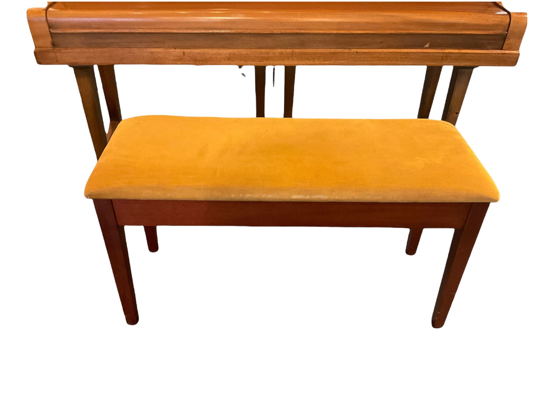 Pohlmann sapele mahogany cased baby grand piano, with duet stool