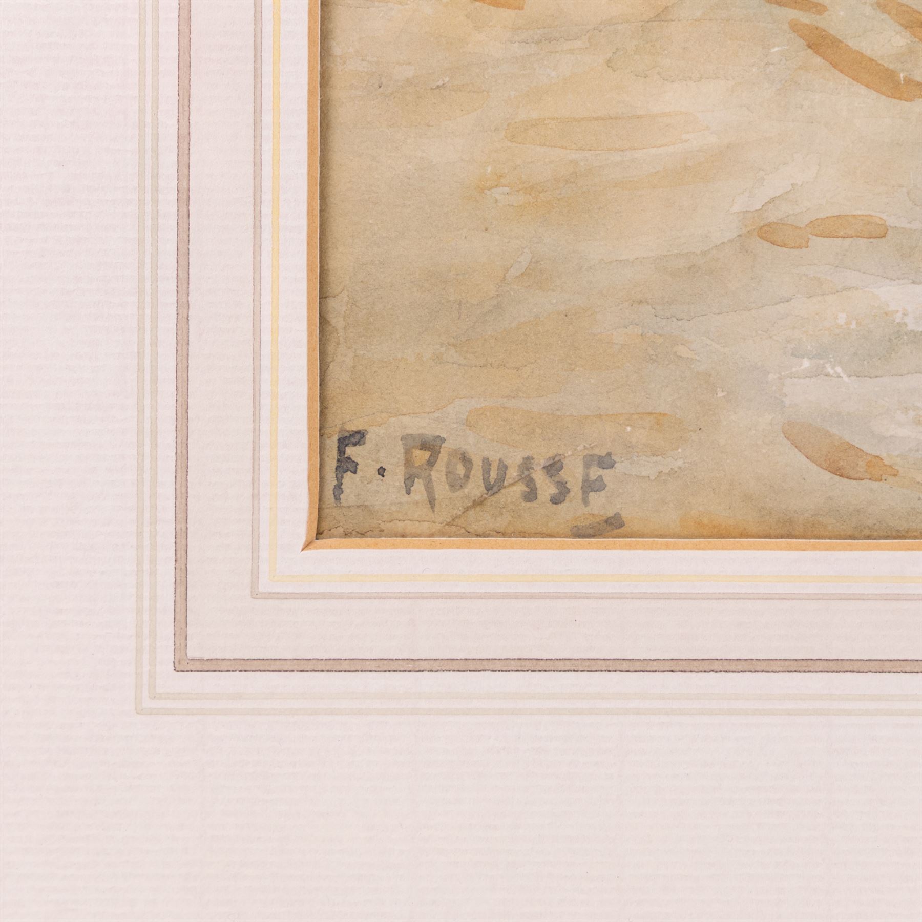 Frank Rousse (British fl.1897-1917): Seagulls off St Anne's Staith - Whitby Harbour, watercolour signed 34cm x 51cm 