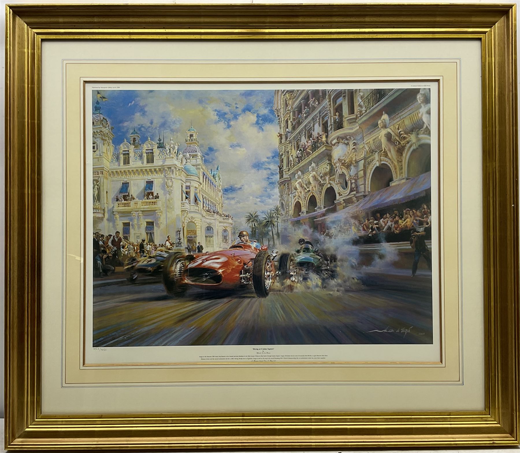 Alfredo De La Maria (Uruguayan 1945-): 'Dicing at Casino Square' and 'Hat Trick', pair limited edition prints 60cm x 73cm (2)