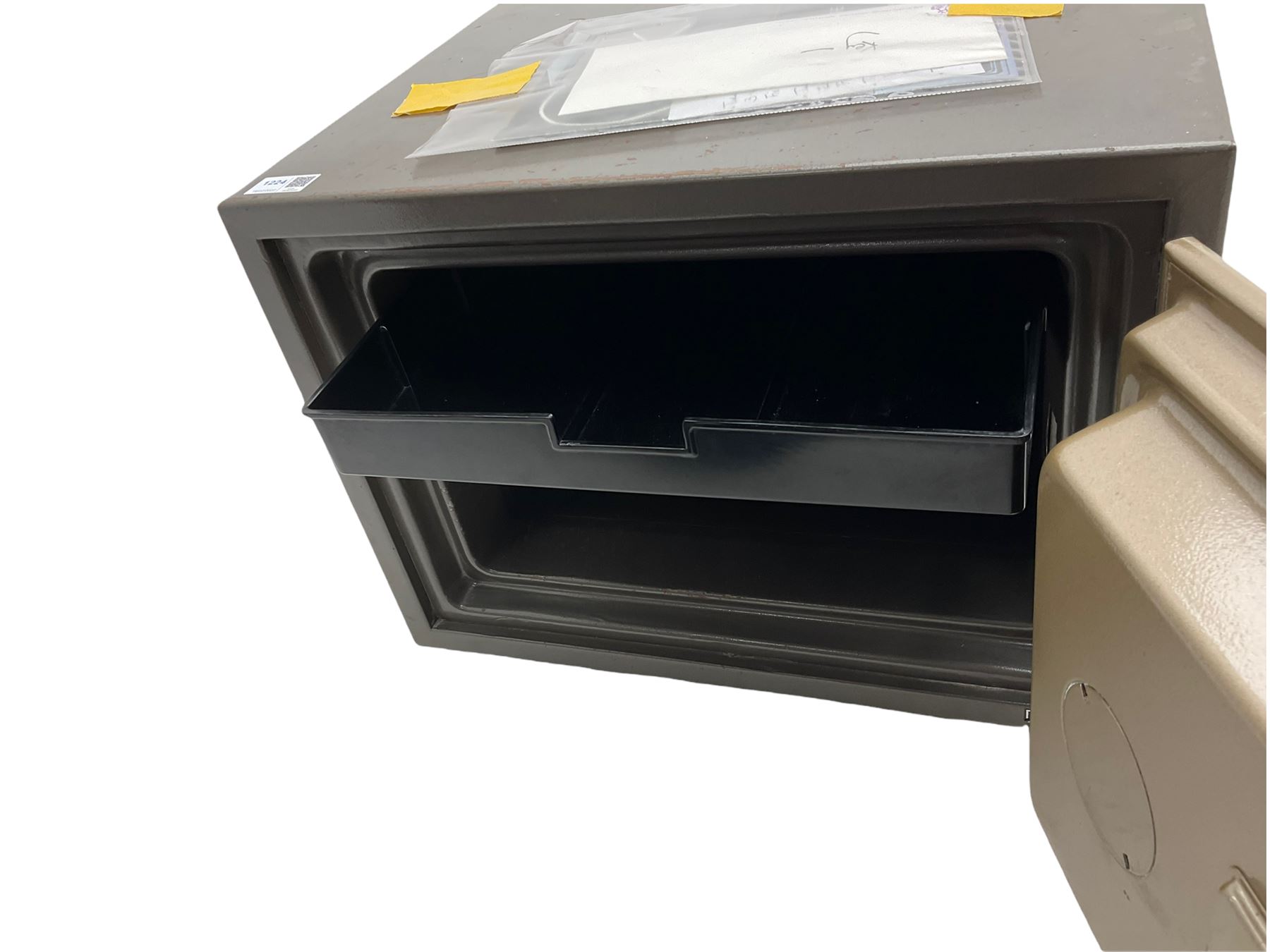 Cock fireproof combination safe, with key and instructions