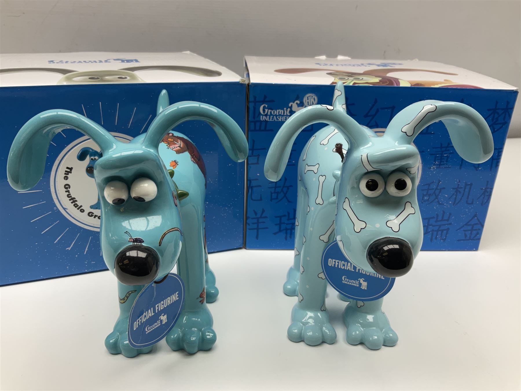 Wallace & Gromit - Gromit Unleashed: two Aardman Animations The Grand Appeal 'Gromit Unleashed' figures comprising Sweet Dreams and The Gruffalo Gromit, both with boxes