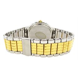 Seiko Levante gentleman's stainless steel and gold-plated quartz wristwatch, Ref. 5Y37-6010, on original strap, with fold-over clasp, boxed with additional link