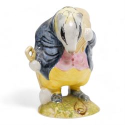 Collection of fifteen Beswick Beatrix Potter figures with brown backstamps including 'Little Black Rabbit', Simpkin', 'Tommy Brock' etc and two BP2a figures 'Ribby' and 'Appley Dapply'