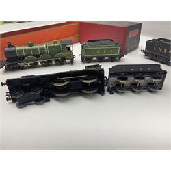 '00' gauge - MPD MR/LMS 1F 0-6-0 Johnson tank engine kit; boxed with instructions; another partially constructed kit locomotive; four kit-built locomotives - 4-6-0 LNER in green No.1482, 4-6-0 LNER in black 'Edie Ochiltree' No.2677, 4-6-0 LNER in black 'Glen Lyon' No.2484 and 0-6-0 tank locomotive 'Boxhill' No.82; together with two kit-built LNER black six-wheel tenders (8)
