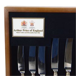 Two canteens of silver plated cutlery by Arthur Price, both contained within wooden canteen boxes, including a Queen's Golden Jubilee set