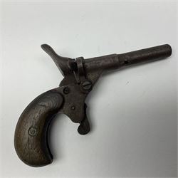 WW2 group of three medals comprising 1939-1945 War Medal, France & Germany Star and 1939-1945 Star; all with ribbons; 1930s Hull Savings Bank silver and enamel presentation fob; three medallions depicting Hitler, Mussolini and Mao Tse Tung; quantity of modern crowns and other coins; and a 6mm Flobert style starting pistol