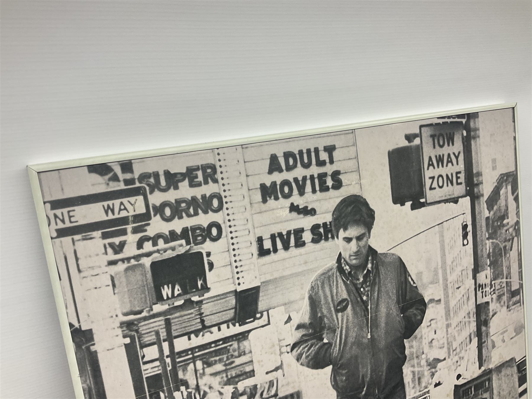 Taxi Driver film poster print, in silvered frame, H100cm