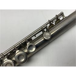 Lafleur three-piece flute, serial no.3357; in fitted carrying case