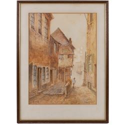Thomas Swift Hutton (British 1860-1935): 'Whitby', watercolour signed, titled on the mount 20cm x 35cm; Edward Nevil (British fl.1880-1900): 'Whitby - The Gaunt', watercolour signed and titled, 37cm x 27cm (2)