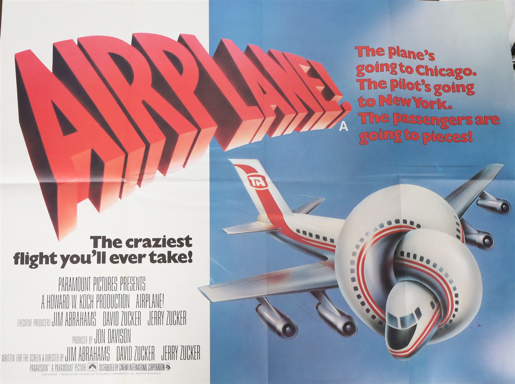 Nine film posters, including Saturn 3, Airplane, Amityville Horror, 10 and five Oscar Winners examples given free with The Times in 2007