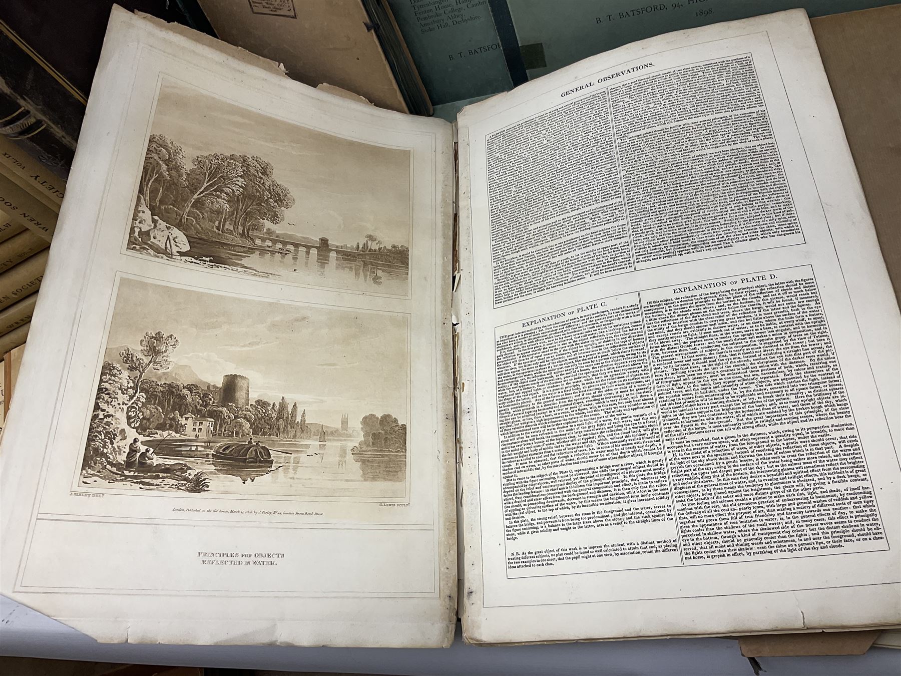 Belcher & Macartney: 'Later Renaissance Architecture in England', london Batsford, in six parts of loose folio form including plates and photographs, Twelve volumes of The Wren Society architectural books, and other architectural books and folios  