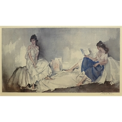 William Russell Flint (British 1880-1941): 'Interlude', colour print signed in pencil pub. Frost and Reed 1967, 34cm x 57cm, and another print after the same hand (2)