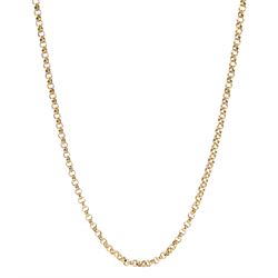 9ct gold belcher link necklace, stamped 9K