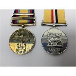 Twelve copy medals including for Operational Service, Gulf Medal, South Atlantic Medal, Iraq Medal, General Service Medal, Air Crew Europe Star, RMS Carpathia etc; all with ribbons (12)