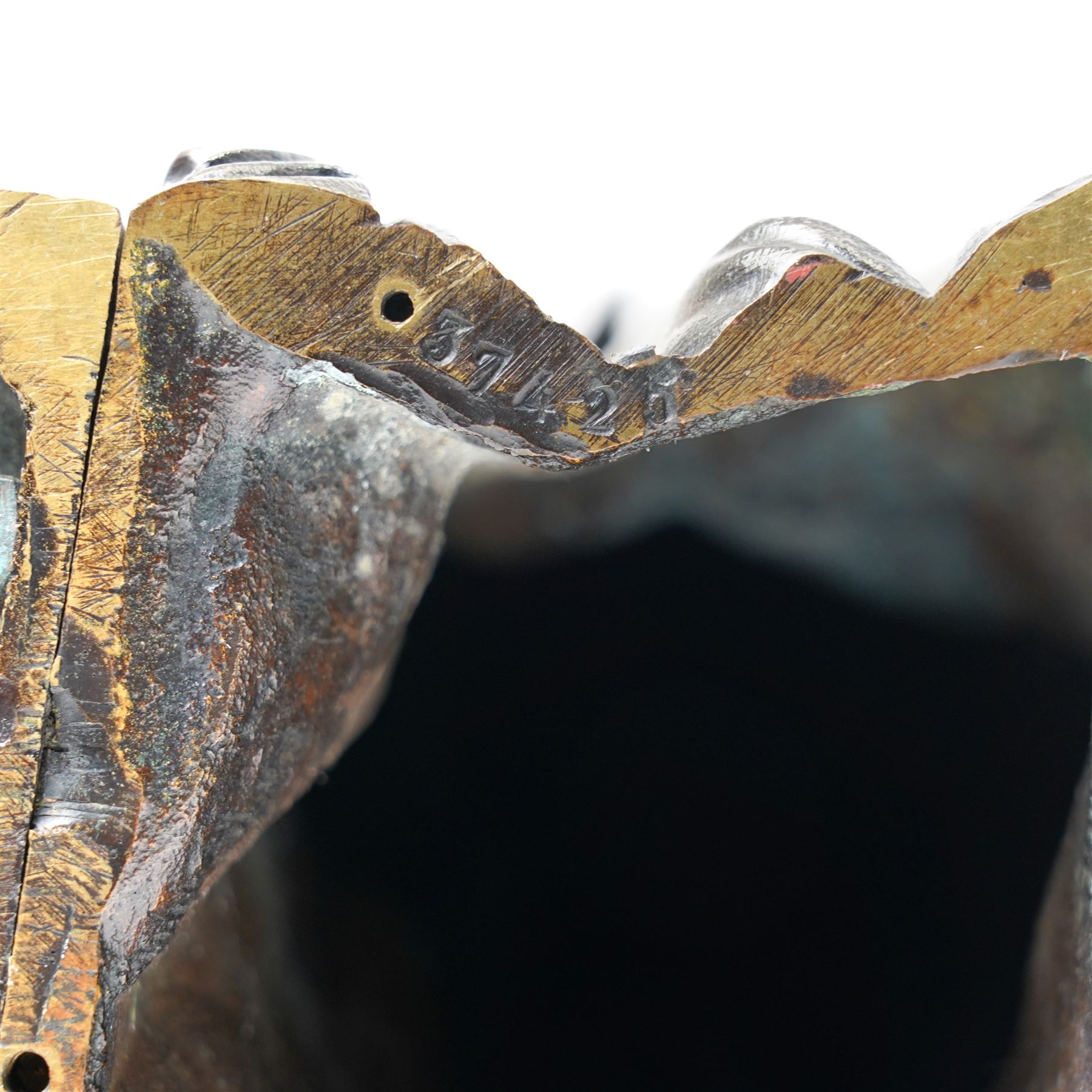 After the Antique - a pair of important 19th-century patinated bronze allegorical figures representing Calliope and Melpomene, the Muses of Epic Poetry and Tragic Drama, each modelled as a classically draped female figure standing beside a pedestal with climbing ivy, Calliope depicted writing upon a tablet, embodying poetic inspiration; Melpomene shown in contemplative pose and wearing a serpent bracelet, emblematic of wisdom, transformation and the inspired voice of drama, the pedestals inscribed respectively with the names of celebrated English poets and playwrights including Chaucer, Spenser, Milton, Pope, Cowper, Burns, Byron and Scott; the other with Shakespeare, Beaumont, Fletcher, Ben Jonson, Massinger, Congreve and Garrick, on integral square bases, each bearing incised or stamped foundry or model numbers to the underside, H47cm