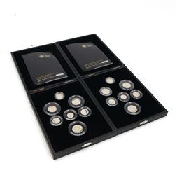 Two The Royal Mint United Kingdom 2008 'Royal Shield of Arms' silver proof piedfort coin c...