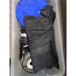 Collection of photography equipment, including cases, tripods, screens, guillotine, lighting etc