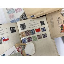 Great British and World stamps, including first day covers, Australia, Austria, Barbados, Belgium, British Guiana, Canada, Ceylon, France etc, in albums and loose, in one box