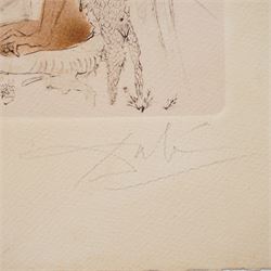 Salvador Dali (Spanish 1904-1989): 'Athena', drypoint etching in colours signed and numbered 4/100 in pencil 30cm x 21cm with full margins (unframed)