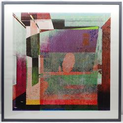 Ian R Thompson (British Contemporary): 'Subway Exit Variation 4', abstract photographic print signed titled and numbered 1/25 in pencil 80cm x 80cm