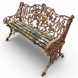 Coalbrookdale design cast iron garden bench