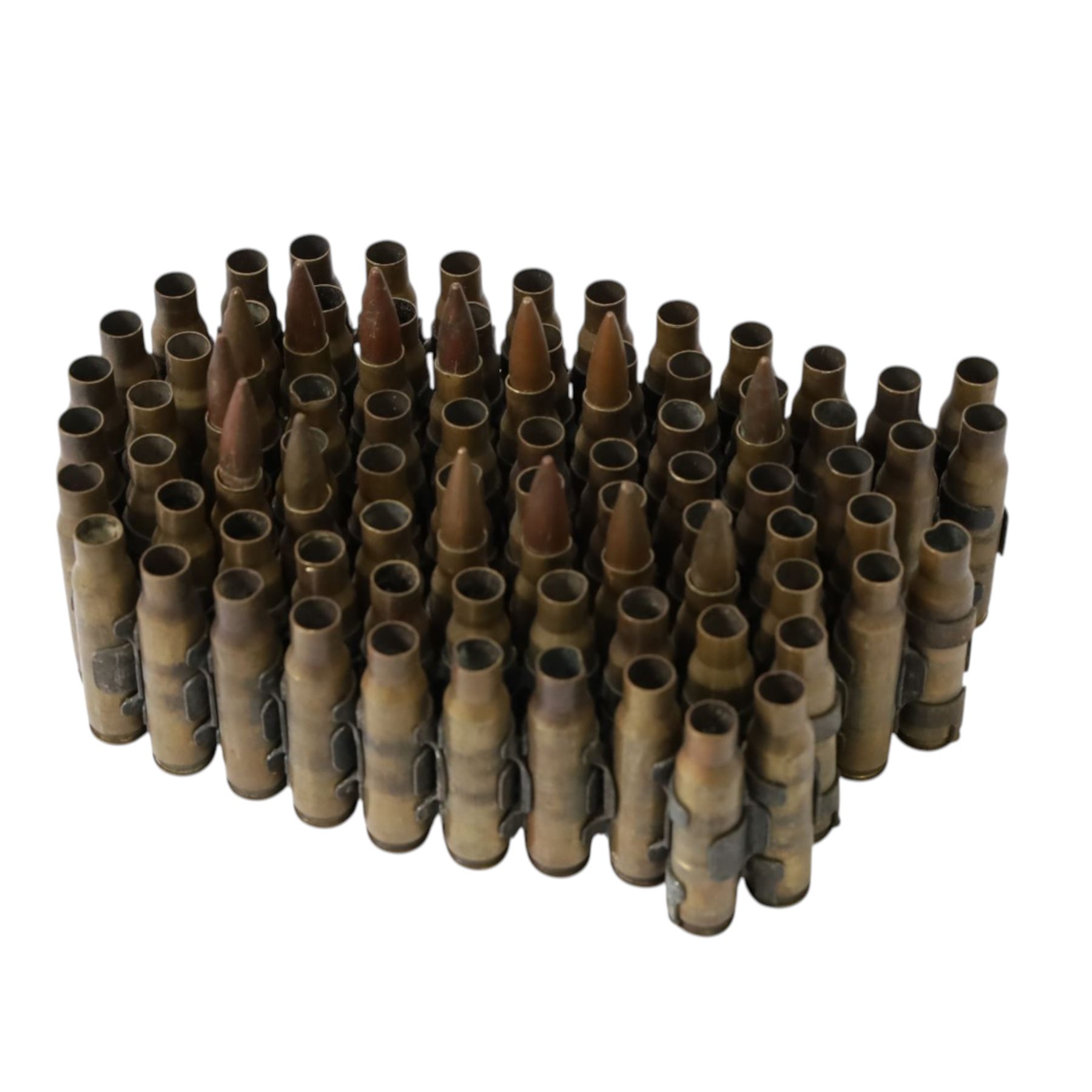 Collection of inert shells and cases, including 30mm Raden shell, L2A2 ammunition in clips etc 